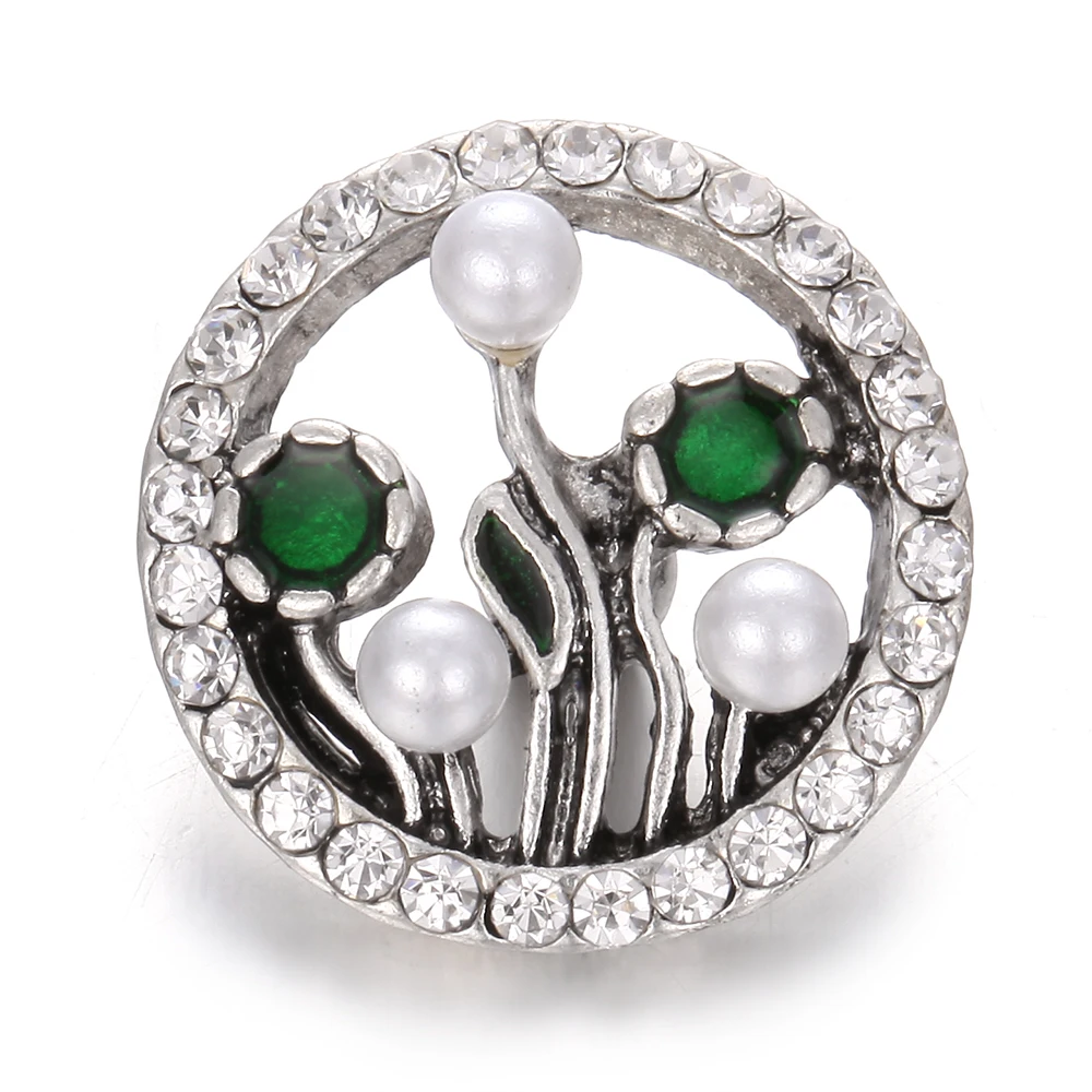 6 шт./лот новые заклепки для ювелирных изделий Стразы Кристалл Цветы кнопки