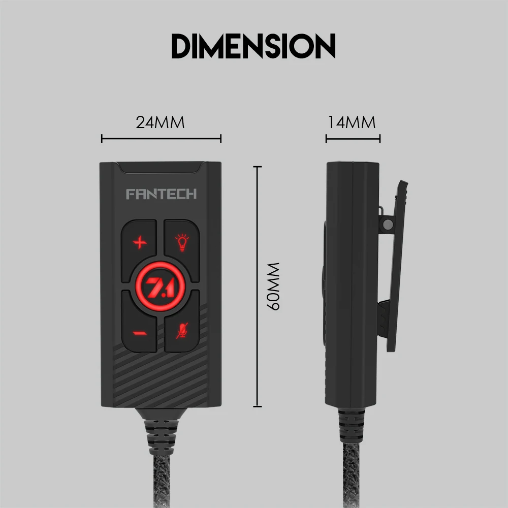 FANTECH AC3002 7 1 Аудио Звуковая карта громкость и микрофон контроль рисков ler