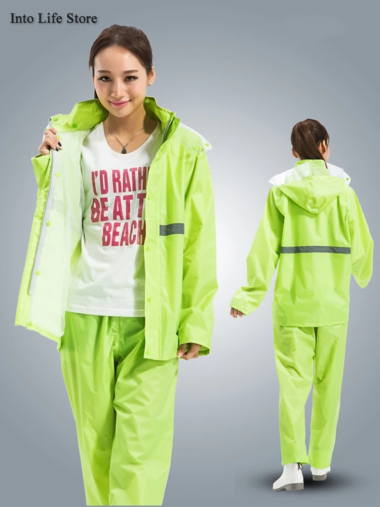 

Women's Raincoat Men's Motorcycle Rain Coat Rain Pants Suit Adult Rain Jacket Men Waterproof Thickened Camping Waterproof Pants