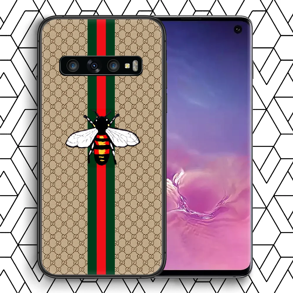 

Fashion Italy luxury Brand Phone Case For Samsung Galaxy Note S 8 9 10 20 Plus E Lite Uitra black Shell Painting Cell Fashion