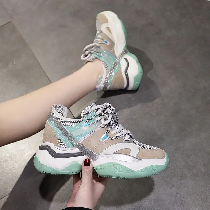 2020 женские дизайнерские массивные кроссовки Модная обувь для пожилых Пап