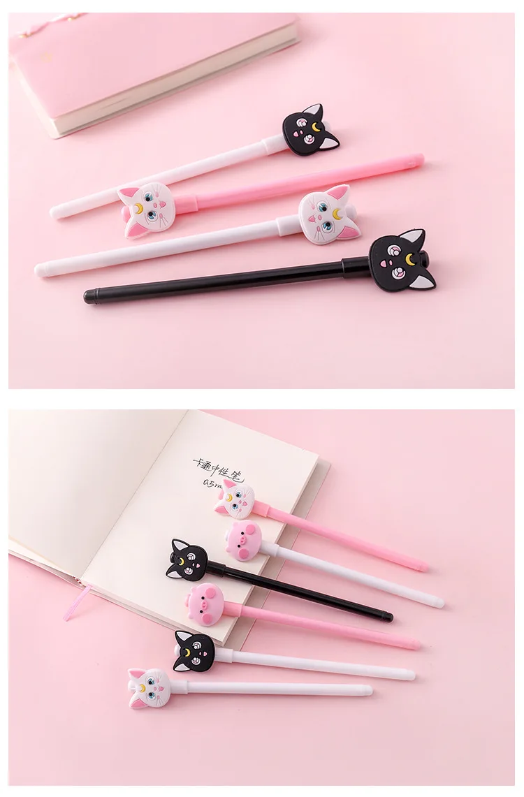 Сейлор Мун Луна кошка Cardcaptor Card Captor Sakura мультфильм милый 0,5 мм карандаш гелевая ручка канцелярские принадлежности безделушки Рождественский подарок для девочки