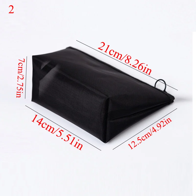 

Classic Makeup Bag Cosmetic Bag Black Mesh Travel Black Toiletry Tools Simple Organizer Bag Fashion Pouch Stereoscopic Case