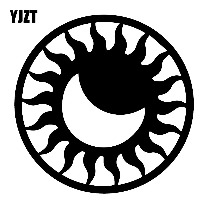 

YJZT 15.7X15.7CM Sun Moon Art Vinyl Car Sticker Decals Whole Body Decoration Accessories C25-0475