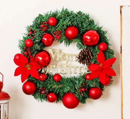 

2020 9 classic Christmas wreaths, holiday home decoration, Christmas ornaments, home decoration accessories, family Christmas de