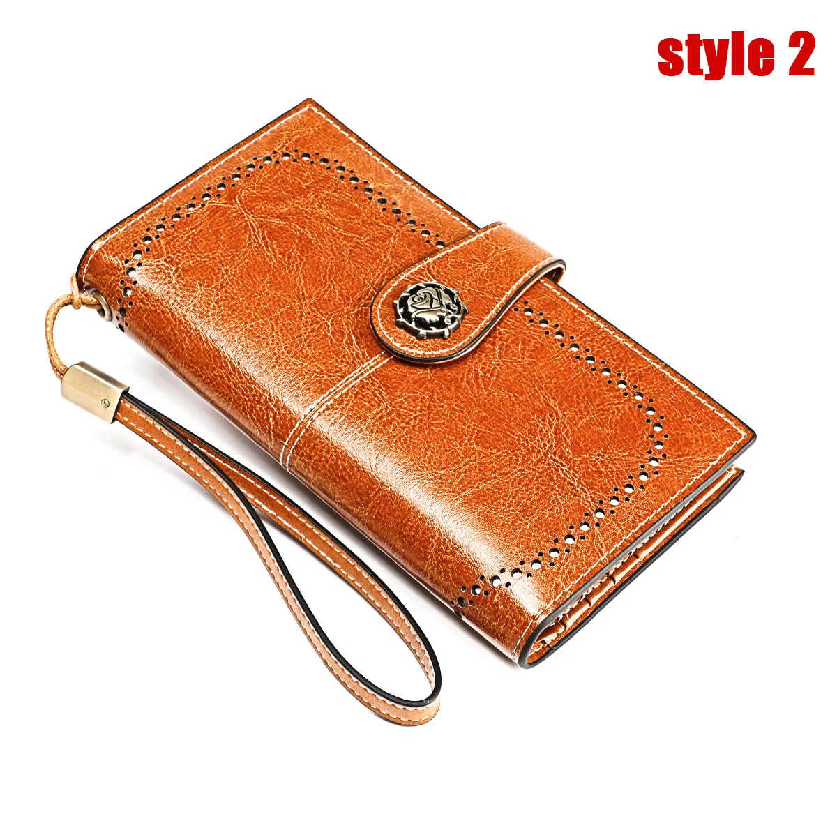 Brown Style 2 Модные RFID Бумажник Для женщин для телефона из натуральной кожи кошелек женский длинный женские бумажники с застежкой-молнией держатель для карт клатч кошельки портмоне сумки - Цвет: Brown Style 2