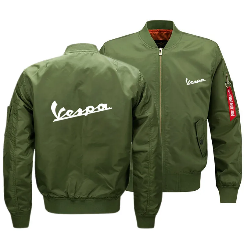 

VESPA Men's H1 Spring and Autumn Print Fashion Street Jacket Coat Comfortable Flight Jacket S-6XL