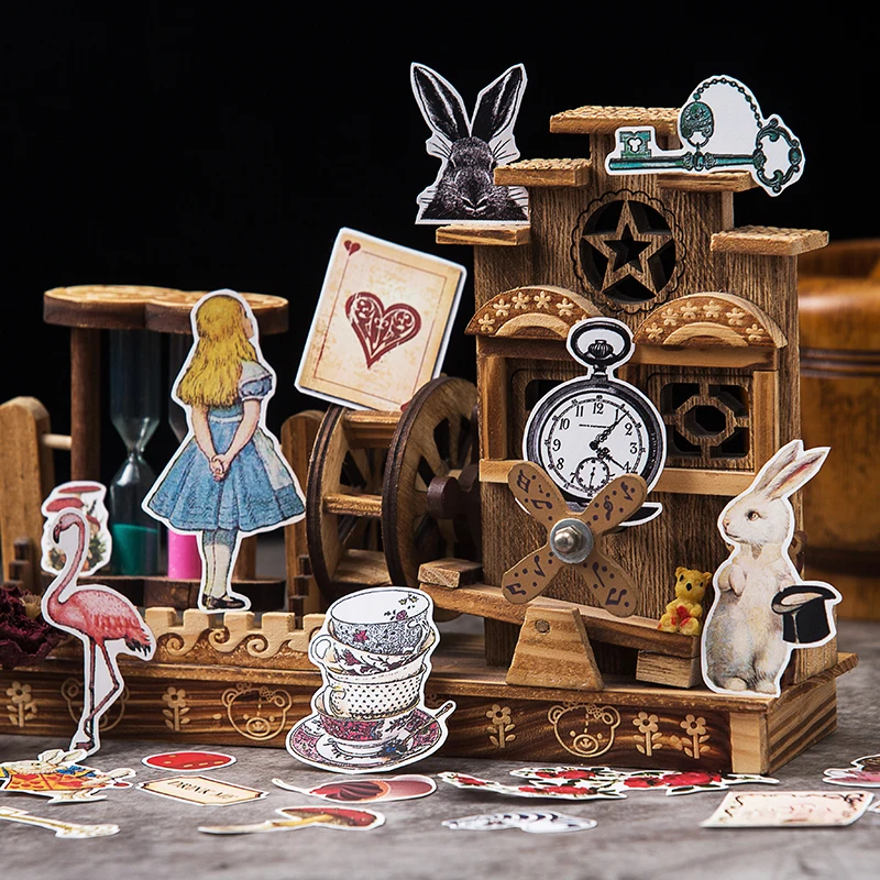 30 шт./упак. винтажные наклейки серии Alice DIY дневник в стиле Скрапбукинг