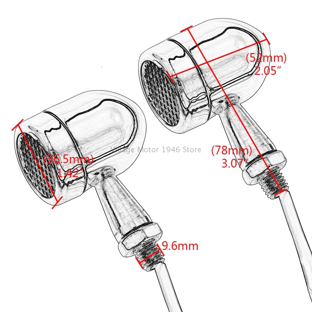 

Motorcycle Round 12V LED Turn Signal Lights Brake Blinker Light For Harley Sportster Yamaha Suzuki Cruiser Cafe race Custom