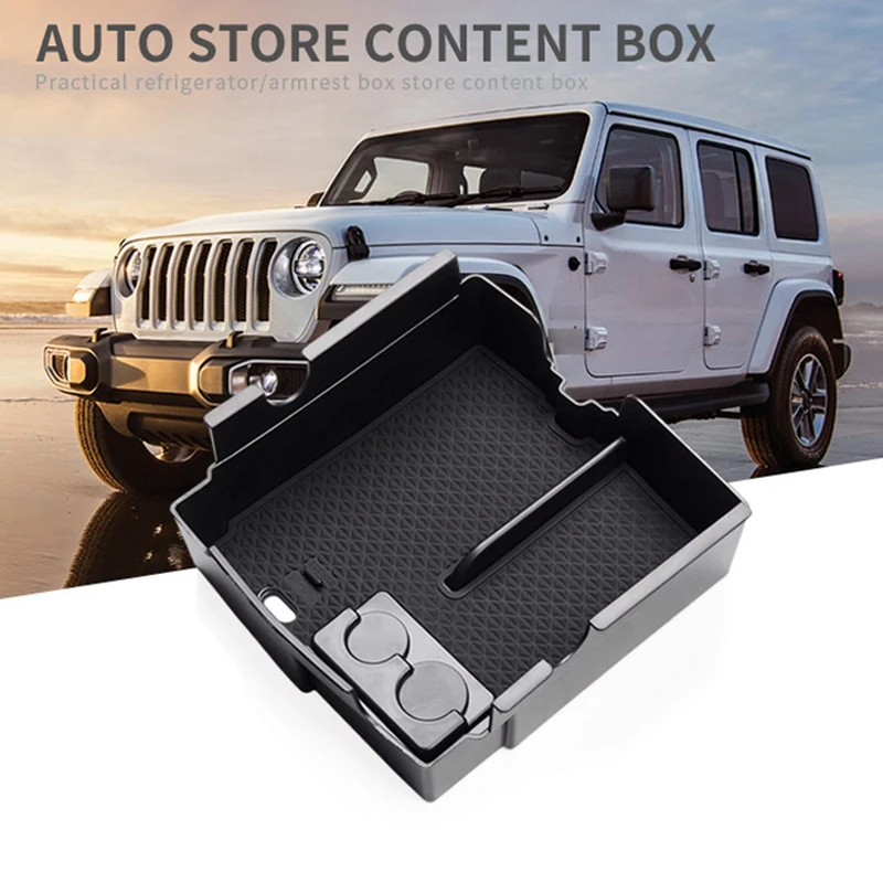 Автомобильный центральный подлокотник коробка для хранения JEEP Wrangler JL 2018 2020
