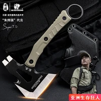 hx outdoors rescue outdoor multifunctional axe camping hunting artillery fire rescue axe hammer g10 fibreboard handle 440c steel