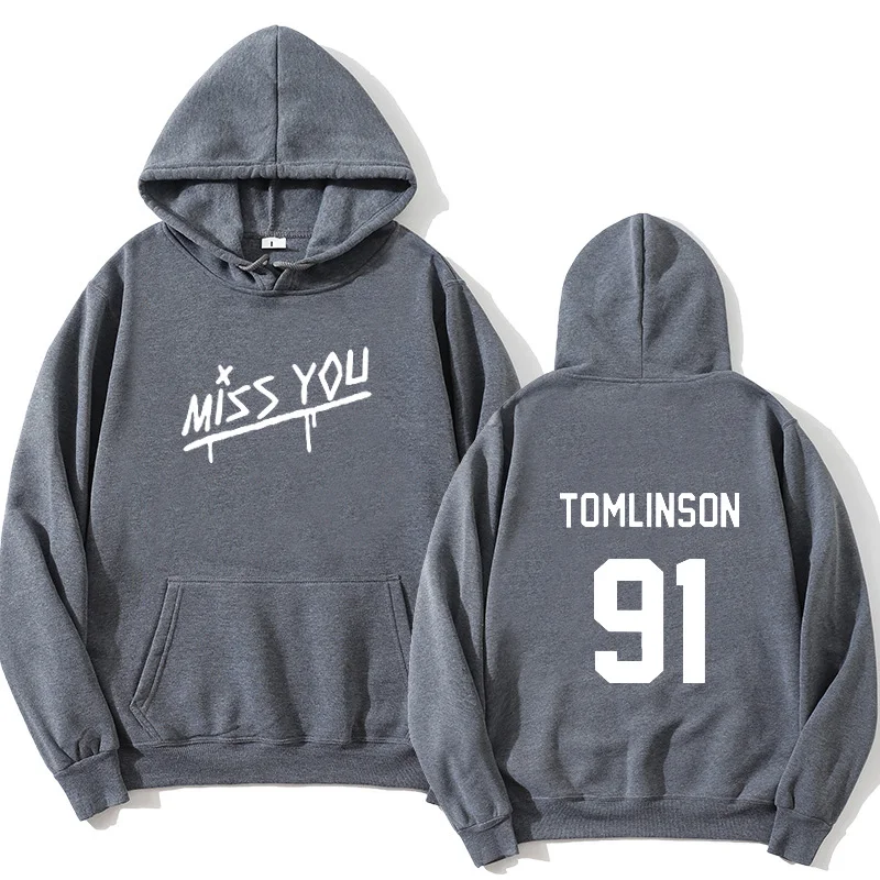 

New Hoodie Sweatshirt Print Fun Kpop Harajuku Pop Hoodie Miss You Louis Tomlinson Hoodie Hip Hop Streetwear Couple Hoodie