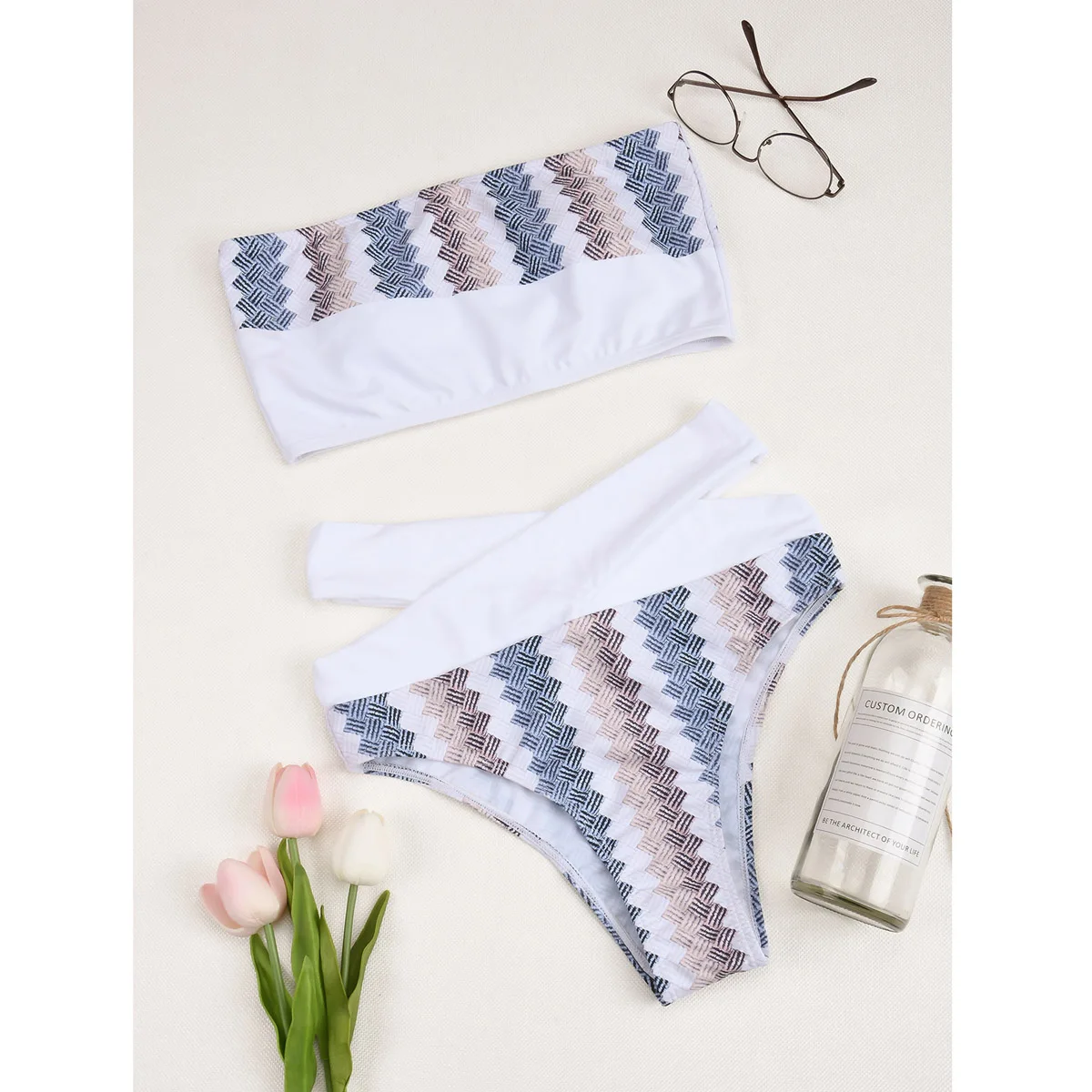 

High Waist Swimwear 2020 Women Swimsuit Female Bandeau Bikinis Sexy Bikini Set Brazilian Biquini Bathing Suit Swimming Suit