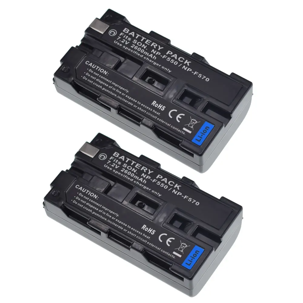 2 шт. в комплекте батарея для Sony NP F550 F330 F570 F750 F960 F970 F770|Цифровые аккумуляторы| |