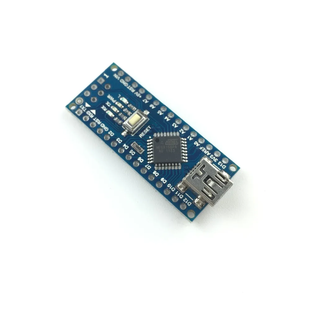 Тонкий нано мини USB с Загрузчиком совместимый нано контроллер для arduino CH340 USB драйвер 16 МГц Nano ATMEGA168P