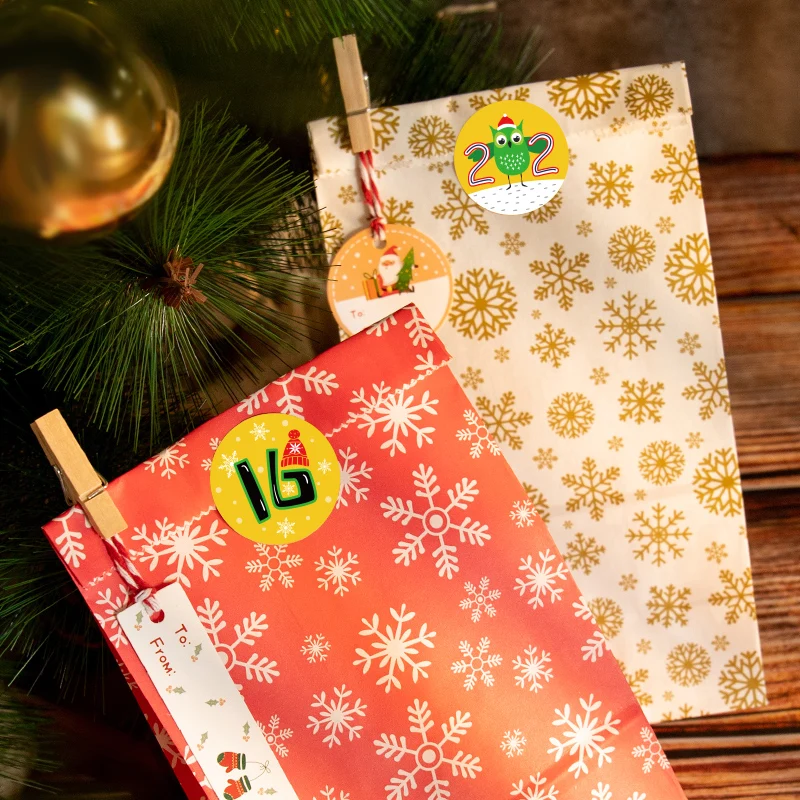 ICraft 96 шт. супер милые Рождественские Праздничные наклейки с обратным отсчетом