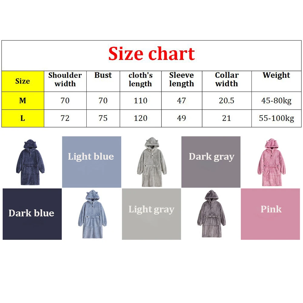 Cute Animal Ears Button Hooded Bathrobe Dresses Men Couples Autumn Winter Flannel Thick Warm Stretch Dressing Gown Female Kimono