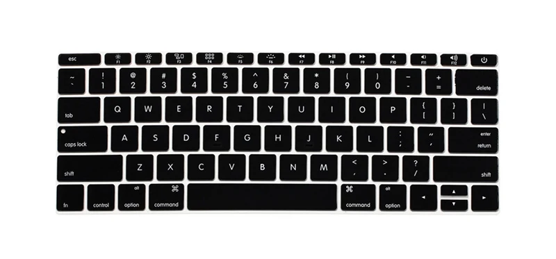 Backlit-black Для Macbook Pro 13 без сенсорной панели A1708 чехол для клавиатуры защитная пленка для клавиатуры в американском стиле чехол для Macbook retina 12 дюймов - Цвет: Backlit-black