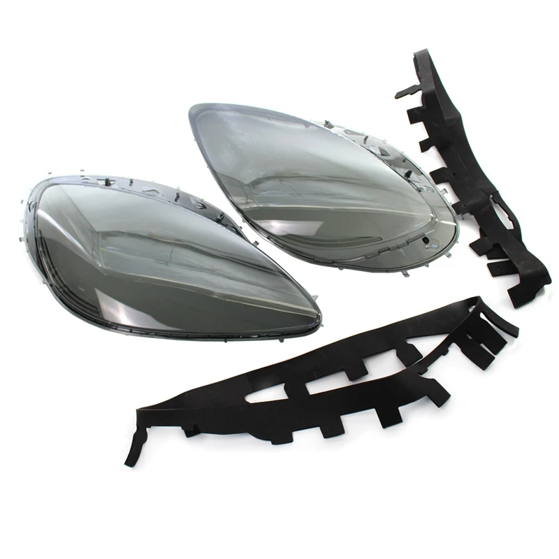

Smoke Headlight Lens Covers for Chevrolet C6 Corvette 2005-2013 with Black Trim Gaskets Seal Kit & 20Pcs Fix Nut Snaps
