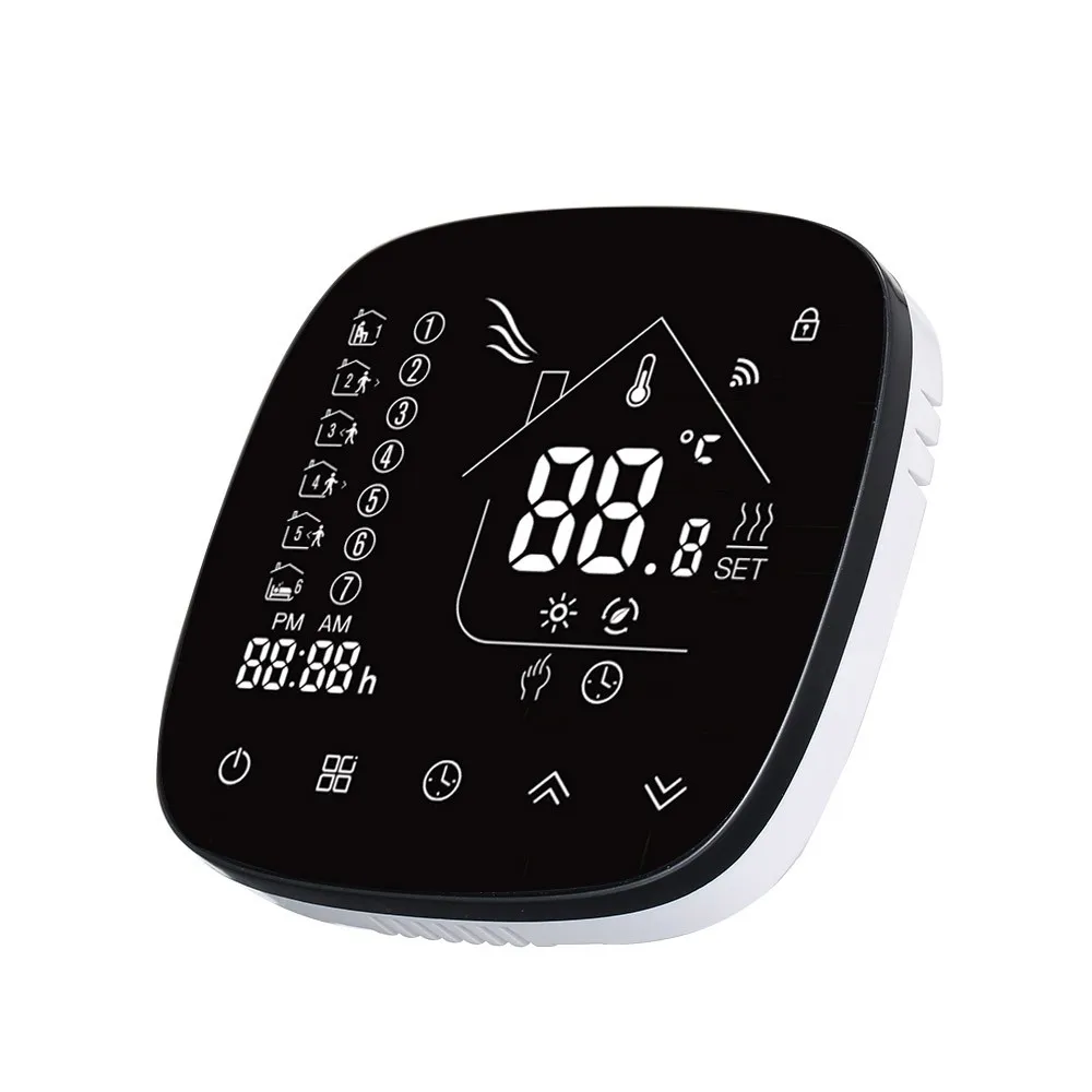 Программируемый на неделю ЖК-дисплей сенсорный экран термостат для подогрева