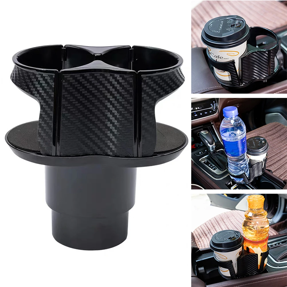 

Car Cup Drink Holder Auto Case Water Holder 2 in 1 Design Soft Drink Can Coffee Bottles Stand Detachable With Adjustable Base