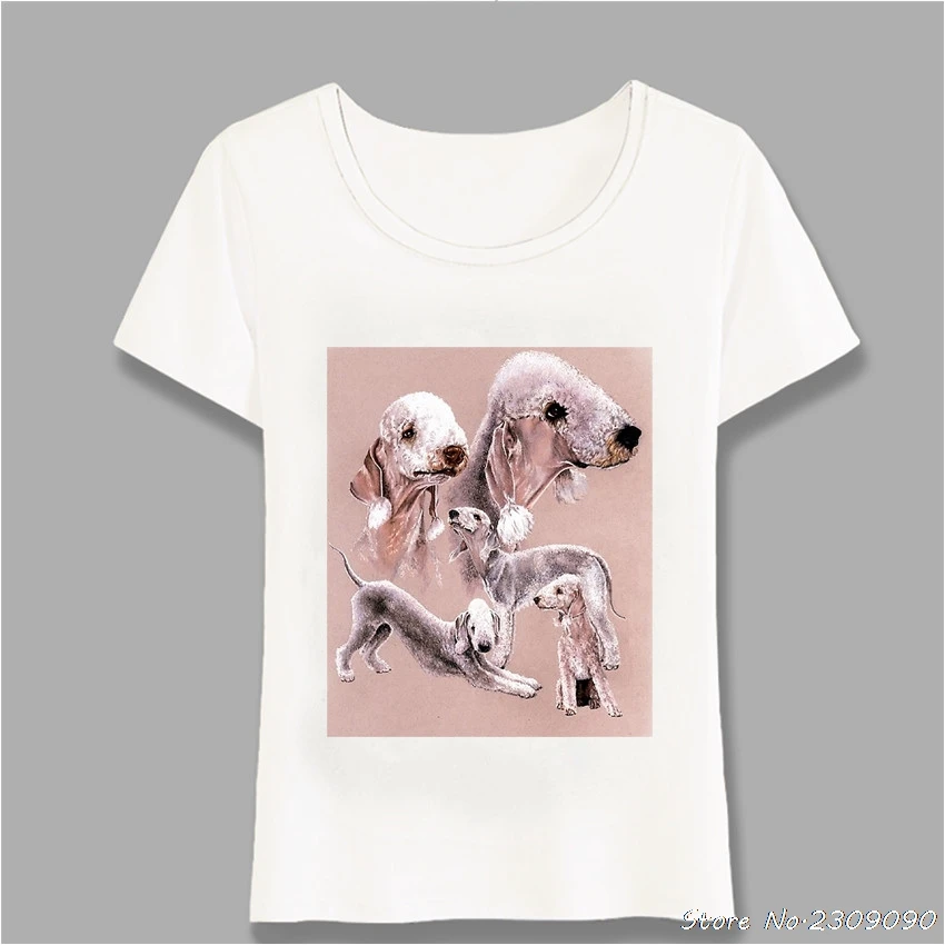 I Love My Bedlington Terrier дизайнерская футболка модные женские повседневные футболки с