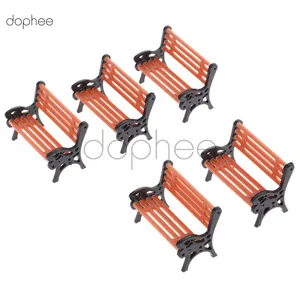 Dophee 5 шт. модель скамейки для парка 1:30 мини скамейка для парка DIY домашний декор скамейка модель