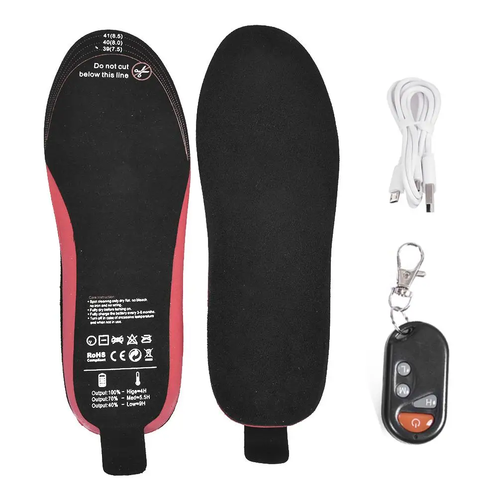 1900 мА/ч 240V USB нагреваемая стелька с дистанционным управлением Управление