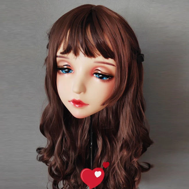 Mo-02) Женская милая девушка Смола половина головы кигуруми BJD глаза кроссдресс в стиле японского аниме маска Лолиты с глазами и париком