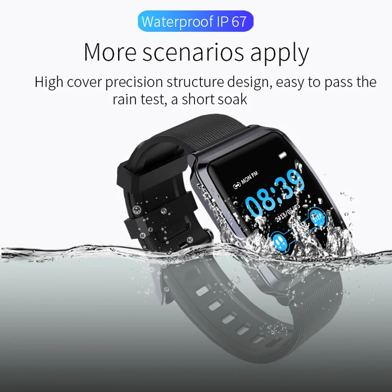 New Fitness Tracker Smart Watch KY116 Waterproof IP67 Heart Rate Sleep Monitor Pedometer Bracelet For IOS Android | Электроника