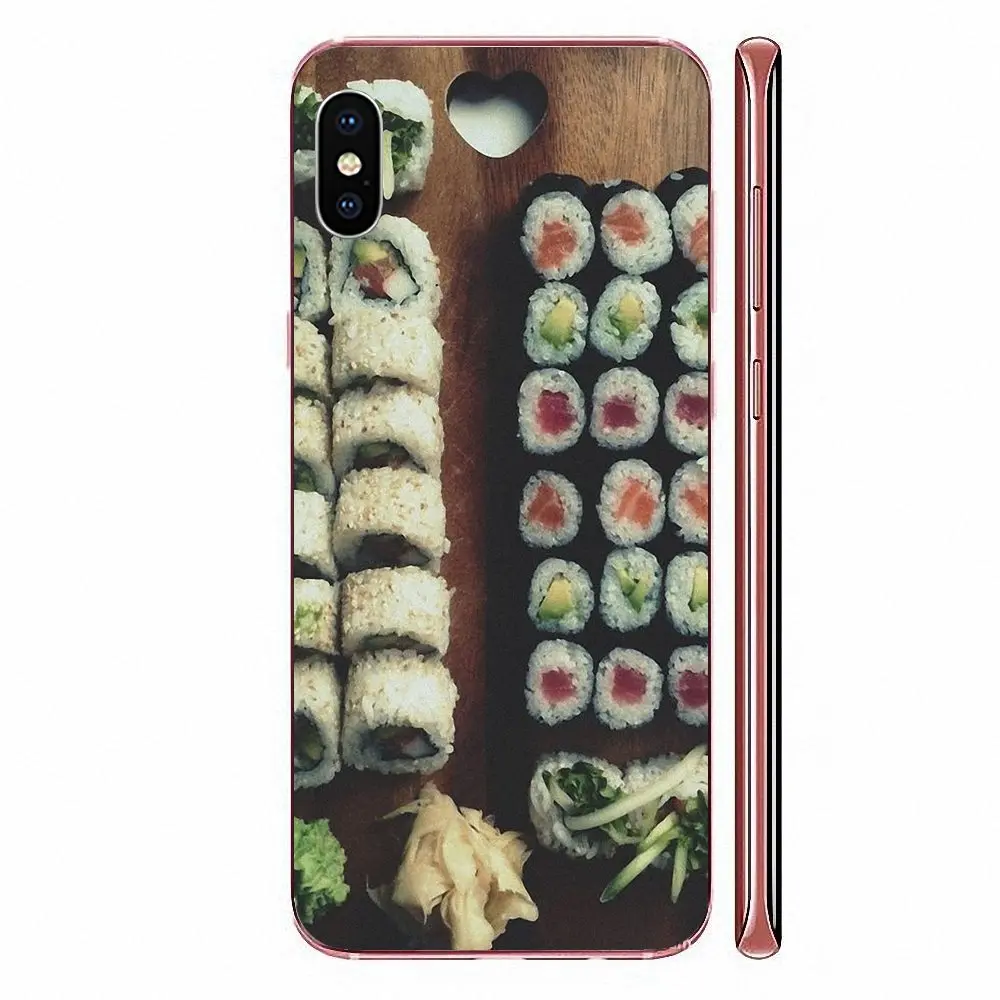 Для Samsung Galaxy Note 8 9 10 Pro S4 S5 S6 S7 S8 S9 S10 S11 S11E S20 Edge Plus ультра мягкие ТПУ чехлы Capa Sushi Love Food |