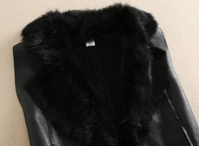 Женский бархатный жилет из искусственной кожи размера плюс 5XL длинный уличная