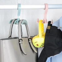 360 degree rotation closet organizer rod hanger handbag storage purse hanging rack holder hook bag home clothing hanger