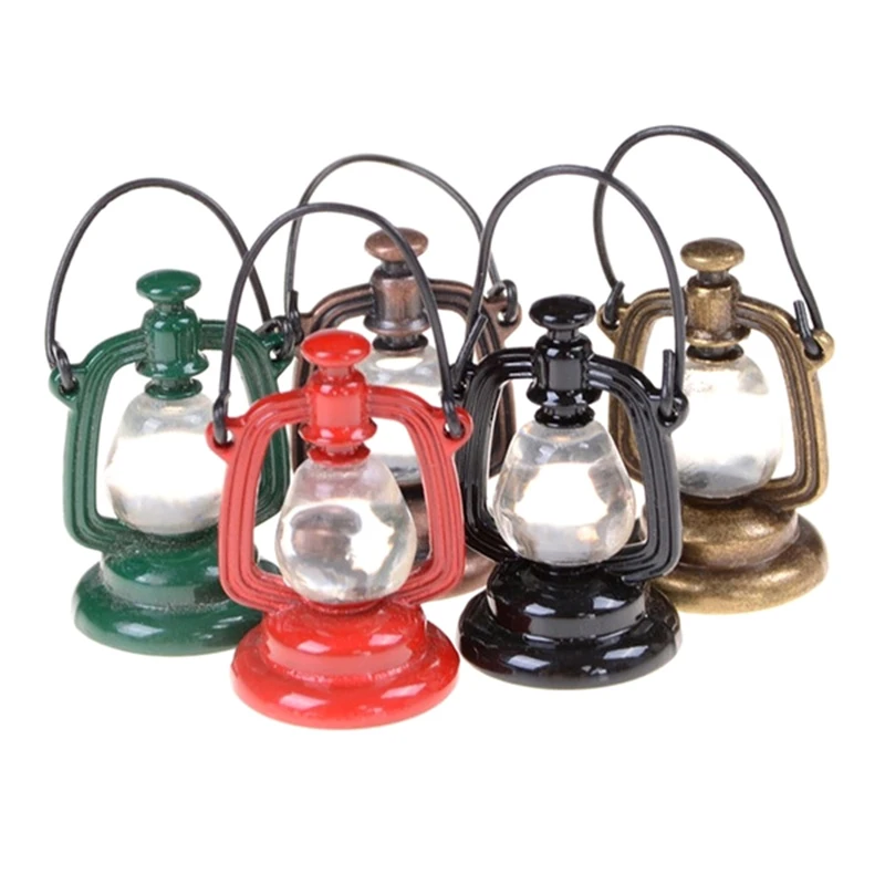 

1:6/1:12 Retro Oil Lamp Dollhouse Miniature Toy Kitchen Living Room Model Pretend Toy Doll House Accessories