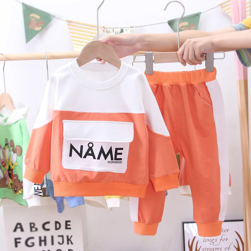 Комплект детской одежды футболка и штаны для мальчиков девочек на весну осень 2