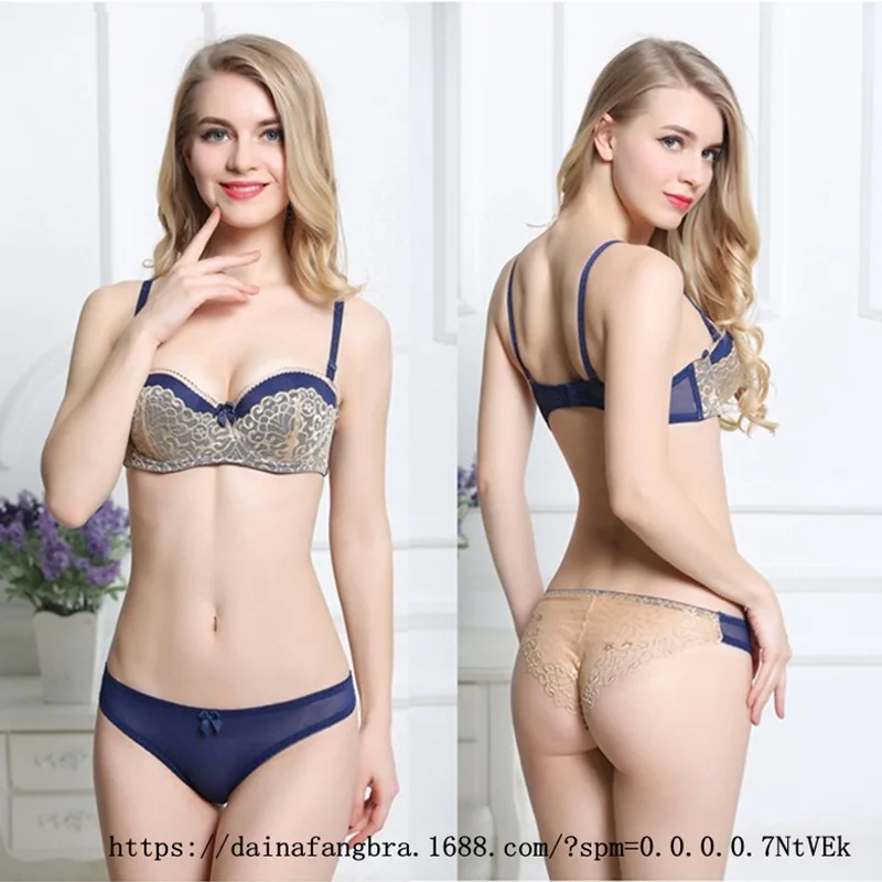 Брендовый комплект с бюстгальтером 1/2 чашечками соблазнительный кружевной s со