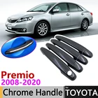 Черная накладка на дверную ручку из углеродного волокна для Toyota premium Allion T260 2008  2019 2009 2010 2011 2012 2013 2014 2015 2016 2017 2018, аксессуары, наклейки, Набор хромированной отделки