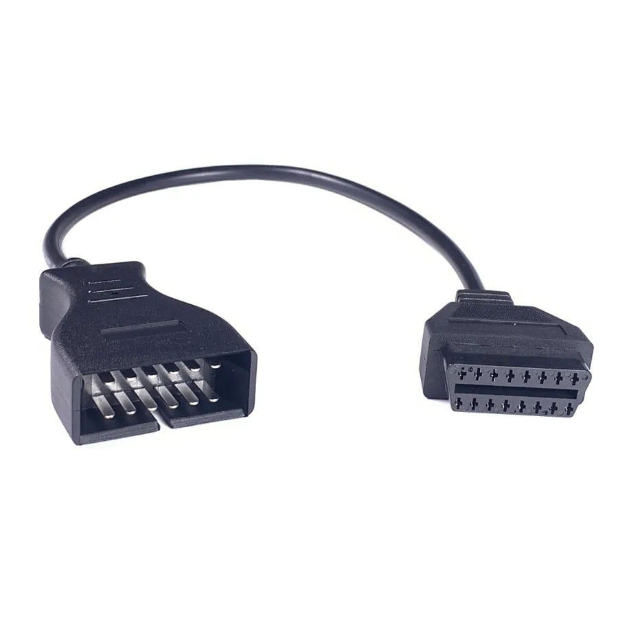 12 Pin 12Pin папа к OBD OBD2 OBDII DLC 16 Женский адаптер автомобильного диагностического