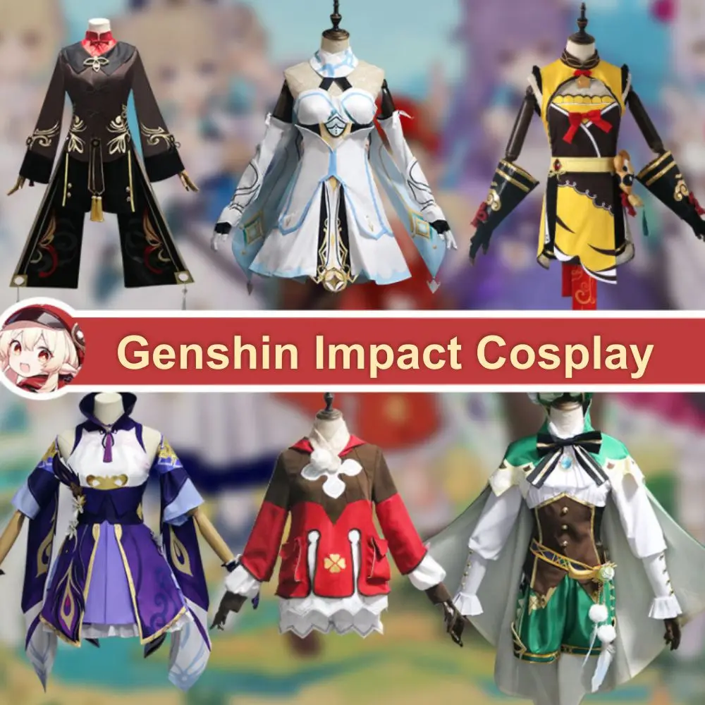 

Костюм на Хэллоуин для взрослых и детей, косплей-костюм Genshin Impact
