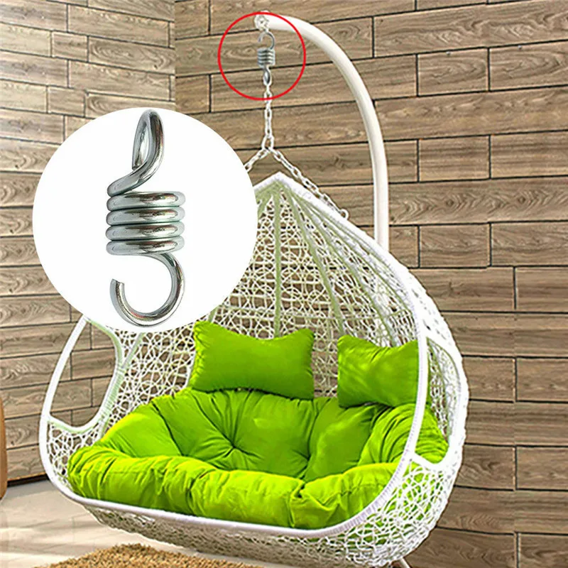

Hammock Hook Stainless Steel Heavy-duty Spring Suspension Hooks Silver Swivel Hanging Chair Accessories