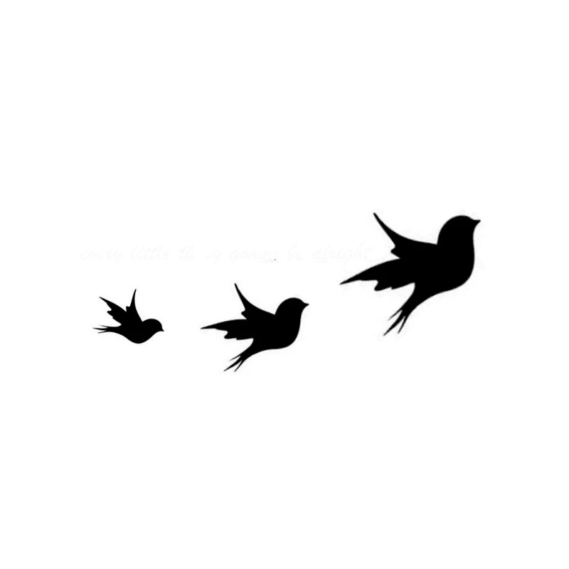 

Car Sticker Motorcycle Sticker Fun Three Bird PVC Waterproof Sunscreen Decorative Decal Graph Black/Silver 19.5cm * 7.9cm