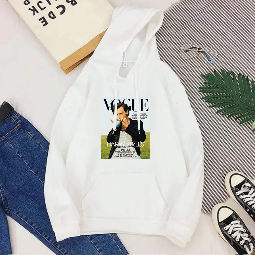 

2021 Harry Styles Sweatshirts Vintage Fall 2020 Women Magazine December Hoodies Long Sleeve Couple Clothes Oversized