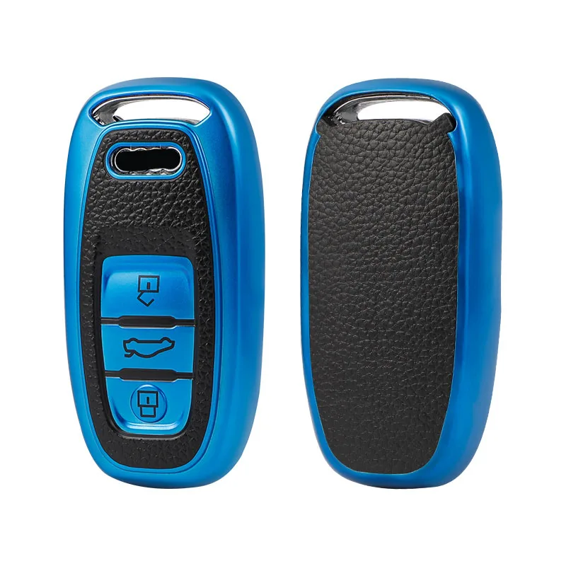 

Чехол для автомобильного смарт-ключа из ТПУ для Audi A1 A3 A4 A5 A6 A7 A8 Quattro Q3 Q5 Q7 2009-2015, автомобильные аксессуары, оболочка