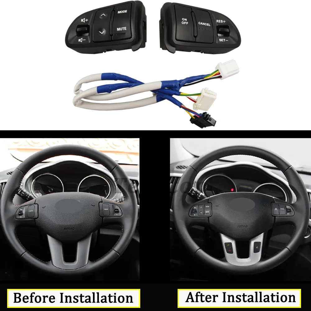

SUPERB For KIA Sportager Steering Wheel Cruise Control Buttons Remote Controler Volume Switch Car Accessories