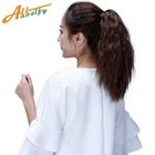 Allaosify синтетические волосы на клипсе, аксессуары для наращивания волос конский хвост, кудрявые афро-буффы на шнурке