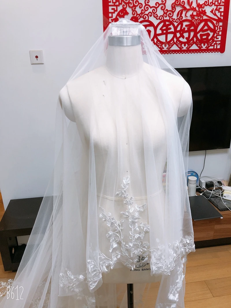 Новая двухслойная свадебная фата 1 5 м 2 3 белый/цвет слоновой кости Свадебные