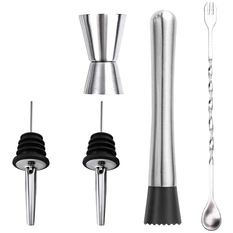 

Профессиональный инструмент для бара, набор инструментов для бара Mojito Muddler, прочный пестик Muddler, инструмент для бара из нержавеющей стали, 5 у...