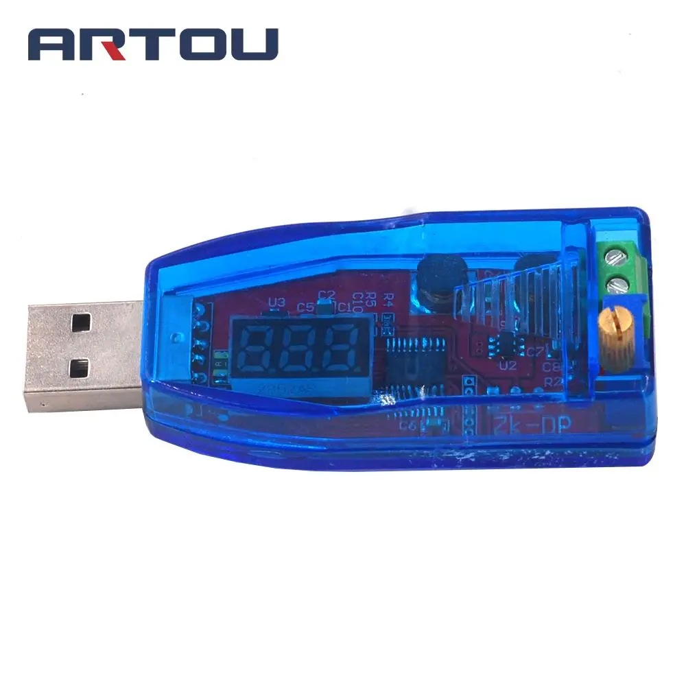 Светодиодный потенциометр Регулируемый USB-преобразователь с 5 В в постоянный ток
