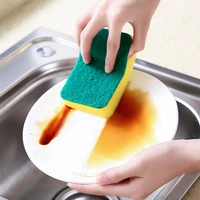 dishwashing spong mop scouring pad dishcloth brush pot bowl waist sponge kitchen cleaning supplies decontamination sponge wipe