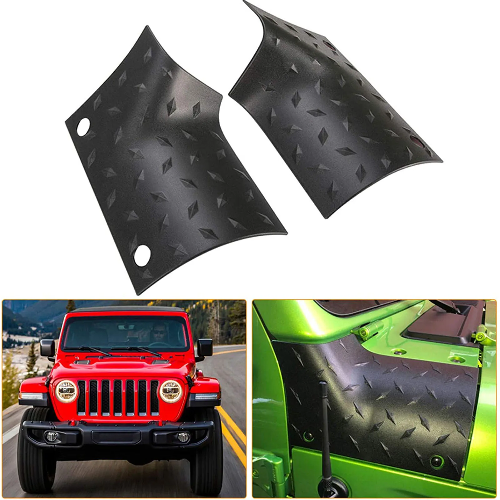

Master Cowl Body Armor Outer Cowl Covers JL Corner Guards for 2018-2021 Jeep Wrangler JL Gladiator JT Sahara Sport Rubicon